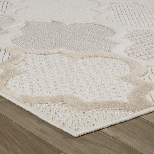 Rug Branch Maison Moroccan Indoor Area Rug, Cream Beige, Modern