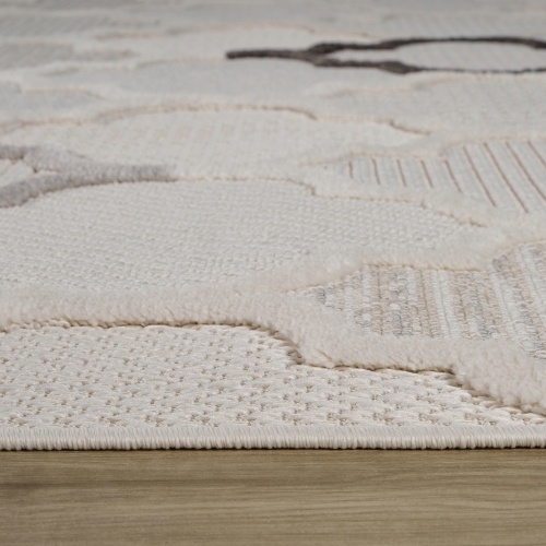 Rug Branch Maison Moroccan Indoor Area Rug, Cream Beige, Modern