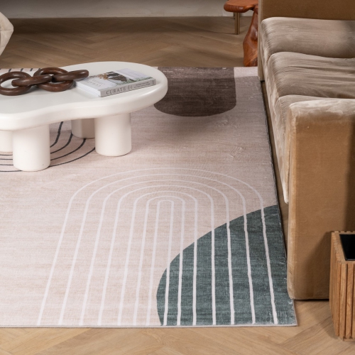 Rug Branch Eclipse Mid-Century Modern Beige Green Indoor Area Rug