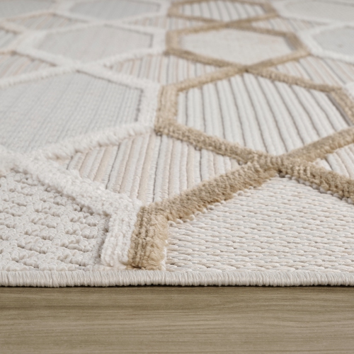 Rug Branch Maison Geometric Indoor Area Rug, Cream Beige, Modern