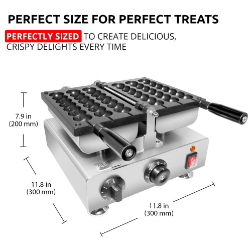 AP-447 Waffle Stick Maker | 3 Bead-Shaped Waffles | Waffles on a Stick Iron | 110V