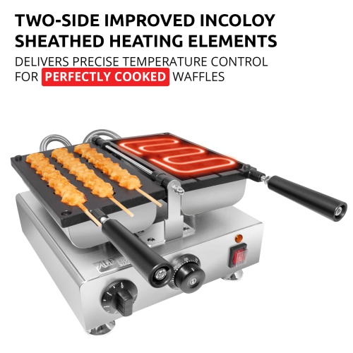 AP-448 Waffle Stick Maker | 3 Cat Paw-Shaped Waffles | Waffles on a Stick Iron | 110V