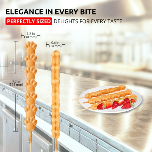 AP-448 Waffle Stick Maker | 3 Cat Paw-Shaped Waffles | Waffles on a Stick Iron | 110V