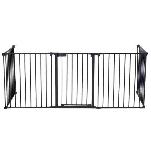 Topbuy Fireplace Fence Metal Fire Gate Baby Pet Safety Fence Hearth Gate