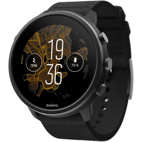 Boîte ouverte - montre intelligente GPS et moniteur de fréquence cardiaque Titanium 7 de SUUNTO - Noir mat