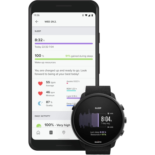 Open Box - SUUNTO 7 Titanium Sport Smartwatch GPS and Heart Rate Monitor - Matte Black