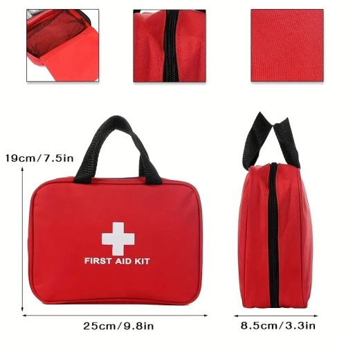 Portable First Aid Kit for Outdoor Travel, Camping, Hiking | Multi-Purpose Emergency Supplies Bag