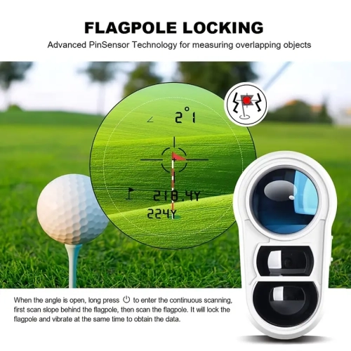 Golf Rangefinder Range finder with Slope & Pin Lock Vibration | 1000YDS Laser, Tournament Legal, Rechargeable Battery