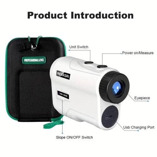 Golf Rangefinder Range finder with Slope & Pin Lock Vibration | 1000YDS Laser, Tournament Legal, Rechargeable Battery