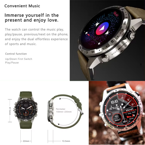 Explorer GT45 Smart Watch for Men 1.6" HD Display BT Call & Text Waterproof Sports Mode Pedometer Fitness Tracker smartwatch for Android iOS iPhone