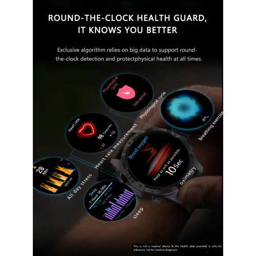 Explorer GT45 Smart Watch for Men 1.6" HD Display BT Call & Text Waterproof Sports Mode Pedometer Fitness Tracker smartwatch for Android iOS iPhone