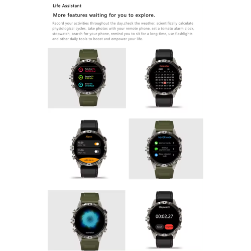 Explorer GT45 Smart Watch for Men 1.6" HD Display BT Call & Text Waterproof Sports Mode Pedometer Fitness Tracker smartwatch for Android iOS iPhone