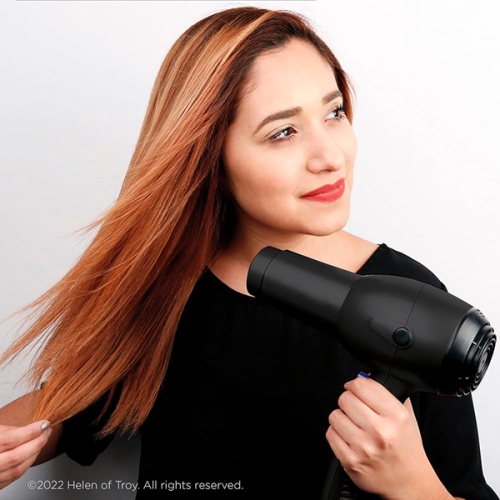 REVLON 27.9 x 10.5 x 22.9 cm RV544FBLK Advanced Ionic Technology Hair Dryer with Diffuser Powerful Ionic Hair Dryer with Concentrator Black
