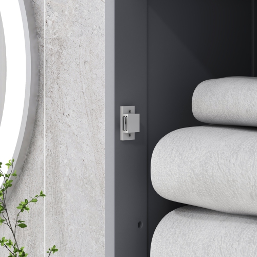 kleankin 68" Tall Bathroom Cabinet, Slim Freestanding Bathroom Storage Cabinet with Acrylic Door, Drawer and Adjustable Shelves for Small Spaces,