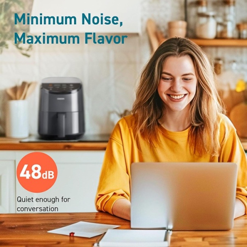 COSORI ‎25.65 x 21.08 x 26.67 cm Small Air Fryer Oven 2.1 Qt 4 in 1 Mini Airfryer Bake Roast Reheat Space saving Low noise Nonstick Dishwasher Safe