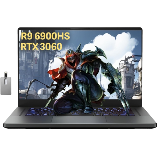 ASUS ROG Zephyrus 15.6" WQHD 165Hz Gaming Laptop, AMD Ryzen 9 6900HS, 1TB PCIe SSD, 16GB DDR5 RAM, NVIDIA GeForce RTX 3060 8G, Win 11 Pro, Gray, 32GB