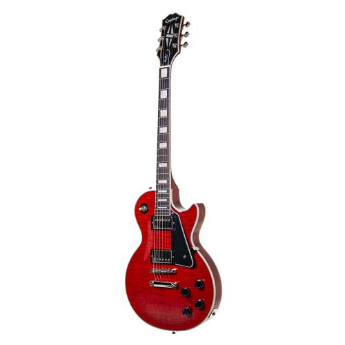 Epiphone Les Paul Custom Figured Electric Guitar - Trans Red