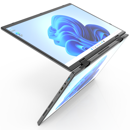 &nbsp;&nbsp;Ordinateur portable 2-en-1 IPS 2,2K 14&nbsp;po de TUTT E140D&nbsp;à écran tactile double pivotant à 360° avec support clavier | IntelMD