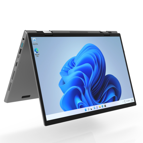 TUTT E140Y 2.2K 14'' IPS 2-in-1 Laptop Touch Screen 360° Flip Notebook Silver | Intel® Processor N95 2.4G/5G WIFI BacklitKeyboard |