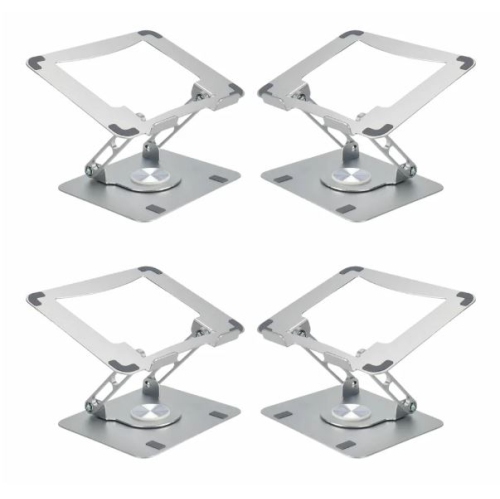 RISE Swivel Adjustable Laptop Desk Stand 2.0 - 4 Pack of Silver