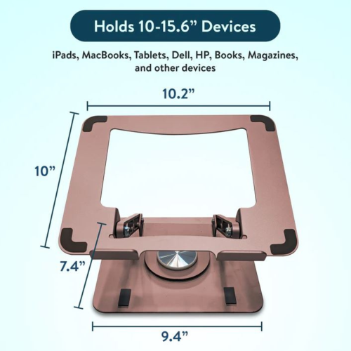 RISE Swivel Adjustable Laptop Desk Stand 2.0 - 4 Pack of Silver