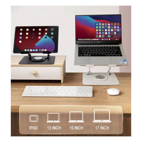 RISE Swivel Adjustable Laptop Desk Stand 2.0 - 4 Pack of Silver