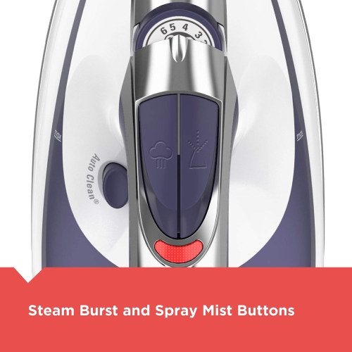 Fer à vapeur Black+Decker Advantage, antiadhésif, acier inoxydable, blanc/bleu, IR1070SC