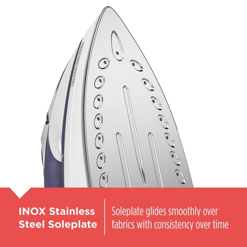 Fer à vapeur Black+Decker Advantage, antiadhésif, acier inoxydable, blanc/bleu, IR1070SC