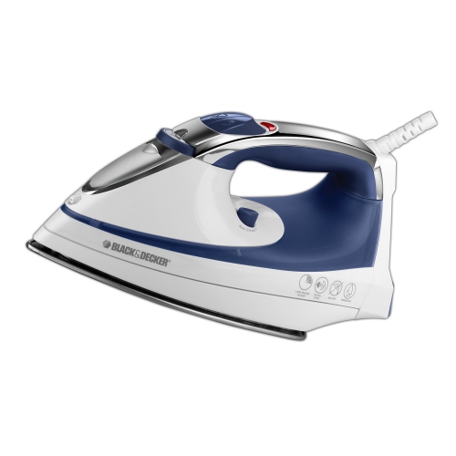 Fer à vapeur Black+Decker Advantage, antiadhésif, acier inoxydable, blanc/bleu, IR1070SC
