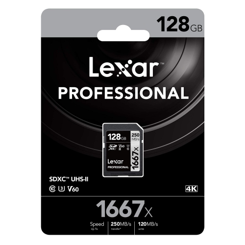 Original Lexar Professional 128GB 1667x V60 250MB/s Flash Memory SD Cards UHS-II U3 Card high Speed
