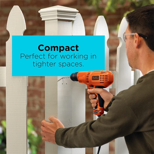 BLACK+DECKER Corded Drill, 5.5-Amp, 3/8-Inch