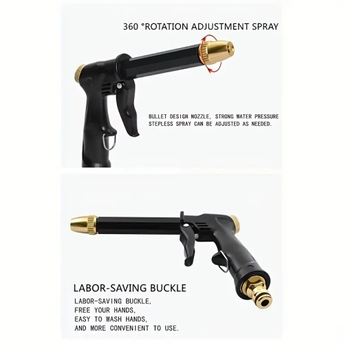 Retractable Water Hose for Car Wash & Gardening | Magic Hose with 3x Expansion, Spray Gun