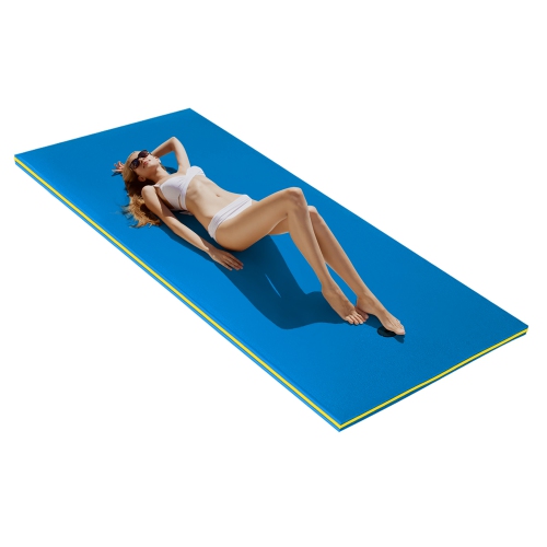 Costway 3-Layer Tear-proof Water Mat Floating Pad Island Water Sports Relaxing
