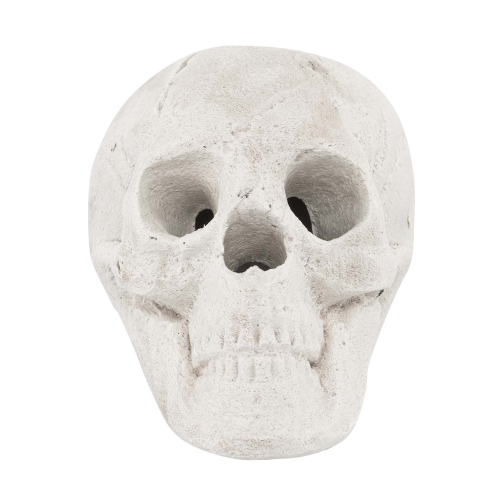 Costway Ceramic Fireproof Fire Pit Skull, Reusable Imitated Human Skull for Gas