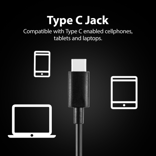 Avantree Resolve-C - USB C Wired Open-Ear Earbuds & Microphone with in-Line Controls & Over-Ear Hooks, Headphones Compatible with Samsung, iPhone 15