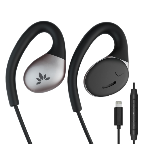 Open Ear Lightning Headphones Wired for iPhone, MFi Certified, in Line Mic for Clear Calls, Enviornment Awareness & All Day Comfort, Great for Office