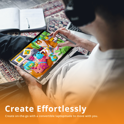 HP Envy x360 2-in-1 14" FHD Touchscreen Laptop, Intel Core i7-1355U, 1TB SSD, 16GB RAM, Backlit KB, 5MP Camera, Fingerprint Reader, Intel Iris Xe