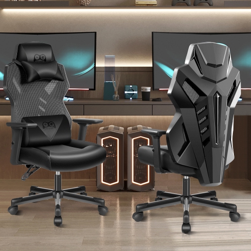 Coolhut Video Gaming Chair, Ergonomic Computer Racing Style Gaming Chair, Swivel Adjustable Backrest Swivel Ergonomic Gamer Chair with Lumbar Support