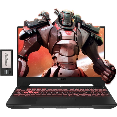 Portable de jeu 15,6&nbsp;po TUF A15 144&nbsp;Hz HD intégrale d'ASUS, Ryzen 7 6800H d'AMD, SSD PCIe d'2&nbsp;To, mémoire vive DDR5 d'64&nbsp;Go, GeFo