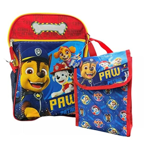 U.P.D. INC Boy s Paw Patrol 16 inch Backpack and Lunch bag Set Red Red