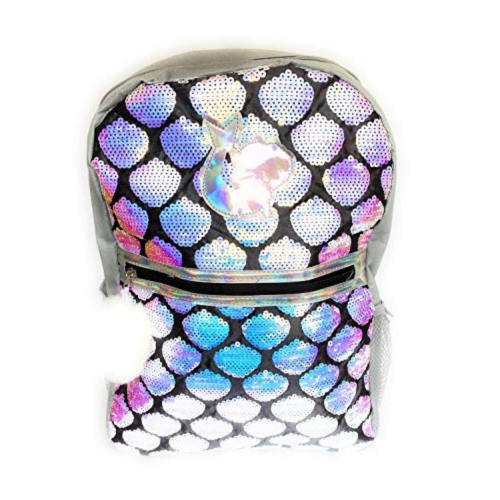 Mermaid Sequin Backpack for Girls Silver 16 x 12 x 5 Best Buy Canada