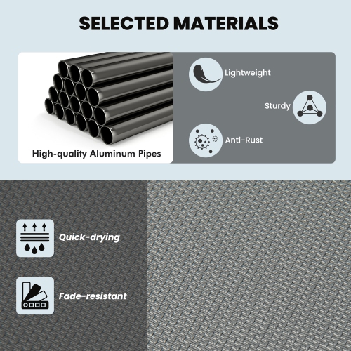 Gymax 2PCS 2-in-1 Outdoor Rocking Chair with 4-Position Adjustable Backrest Curved Armrests