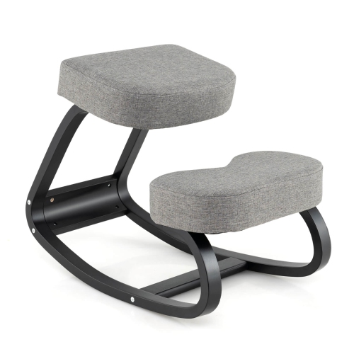 Costway Rocking Kneeling Chair Ergonomic Posture Correcting Back Pain Padded Cushion