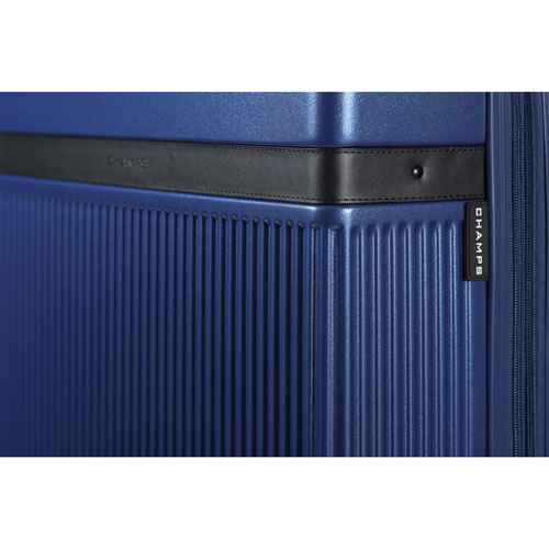 Ensemble de 3 valises rigides extensibles à 8 roulettes Collection Onyx de CHAMPS - Bleu marine