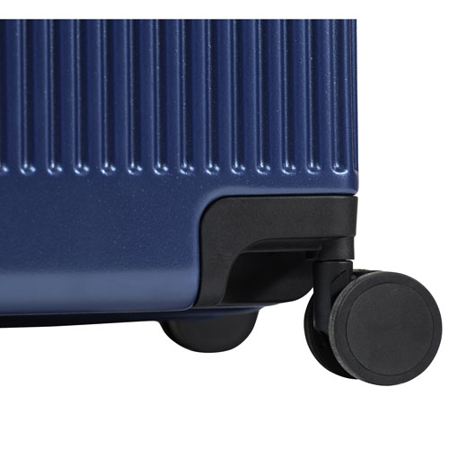 Ensemble de 3 valises rigides extensibles à 8 roulettes Collection Onyx de CHAMPS - Bleu marine