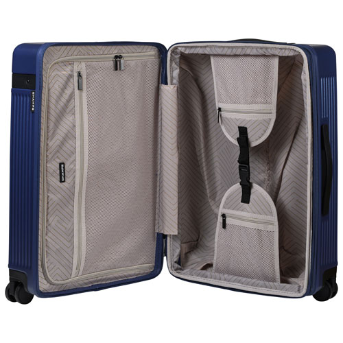 Ensemble de 3 valises rigides extensibles à 8 roulettes Collection Onyx de CHAMPS - Bleu marine