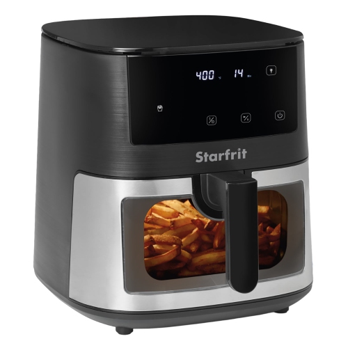 Starfrit - Air Fryer with Digital Control and Window, 7.2 Liter Capacity, Stainless Steel