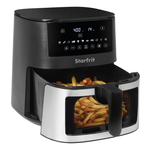Starfrit - Air Fryer with Digital Control and Window, 7.2 Liter Capacity, Stainless Steel