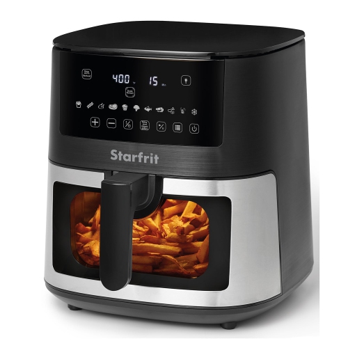 Starfrit - Air Fryer with Digital Control and Window, 7.2 Liter Capacity, Stainless Steel