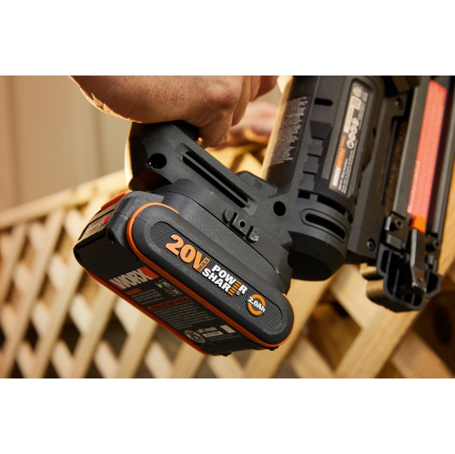 Worx WX844L Nitro 20V 18GA Narrow Crown Stapler-Tool + 2.0AH Battery